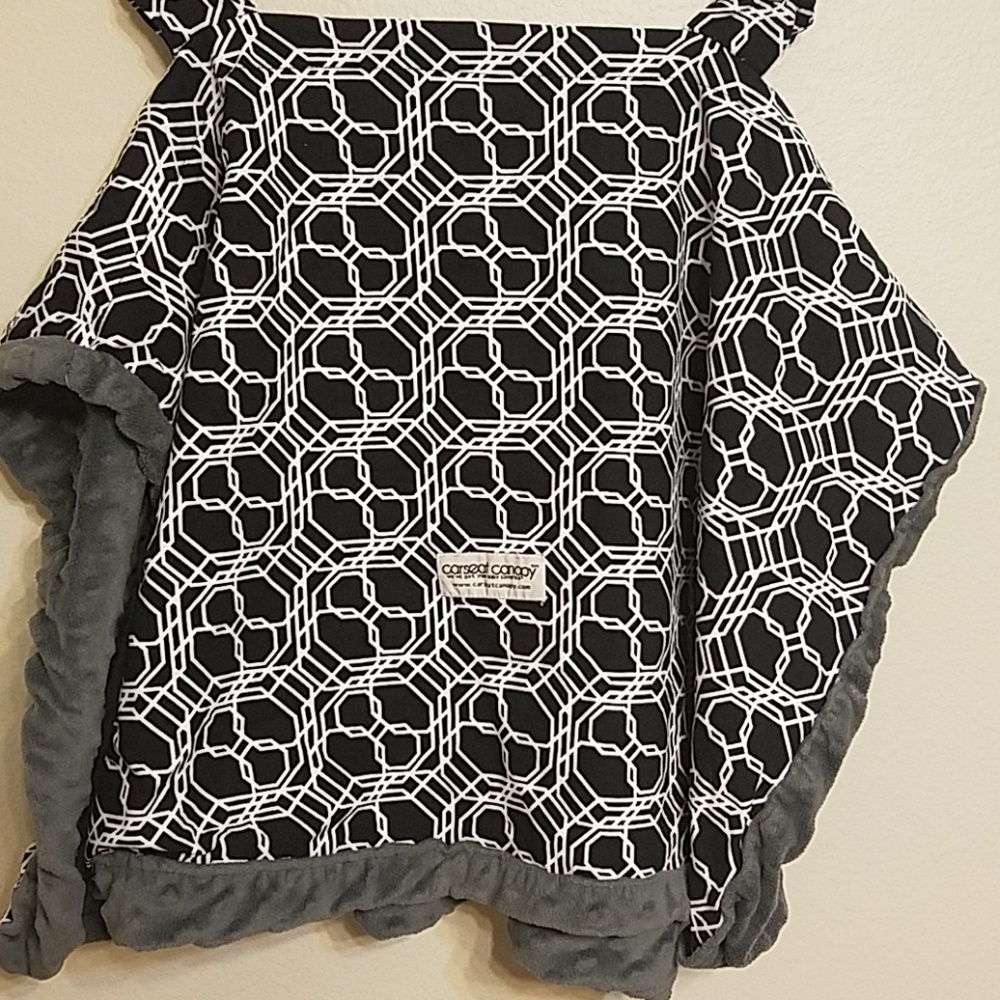 Car Seat Canopy Black and White